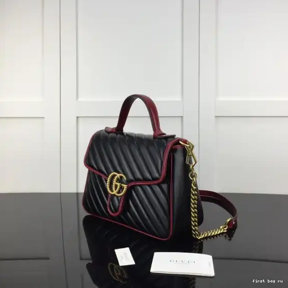 First bag ru small Gucci handle GG Marmont bag top 0525